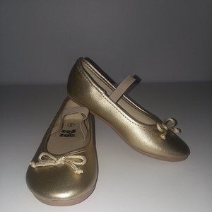 Zoe & Zac Toddler Girls Gold Flats (Size: 9)